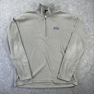 Patagonia Synchilla Jacket Mens Large Gray Quarter Zip Fleece Pullover Outdoor